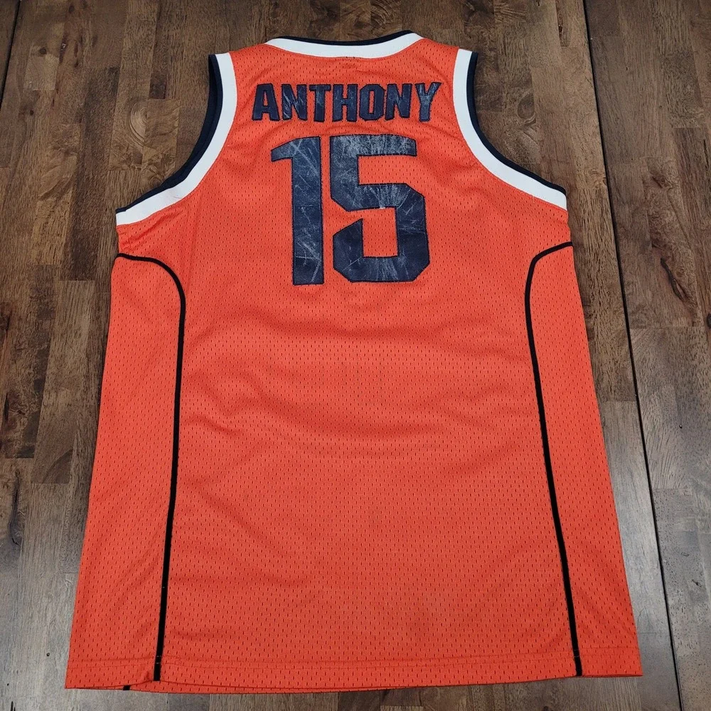 Syracuse Orangemen Nike Y2K Basketball Jersey #15 Carmelo Anthony Men's M